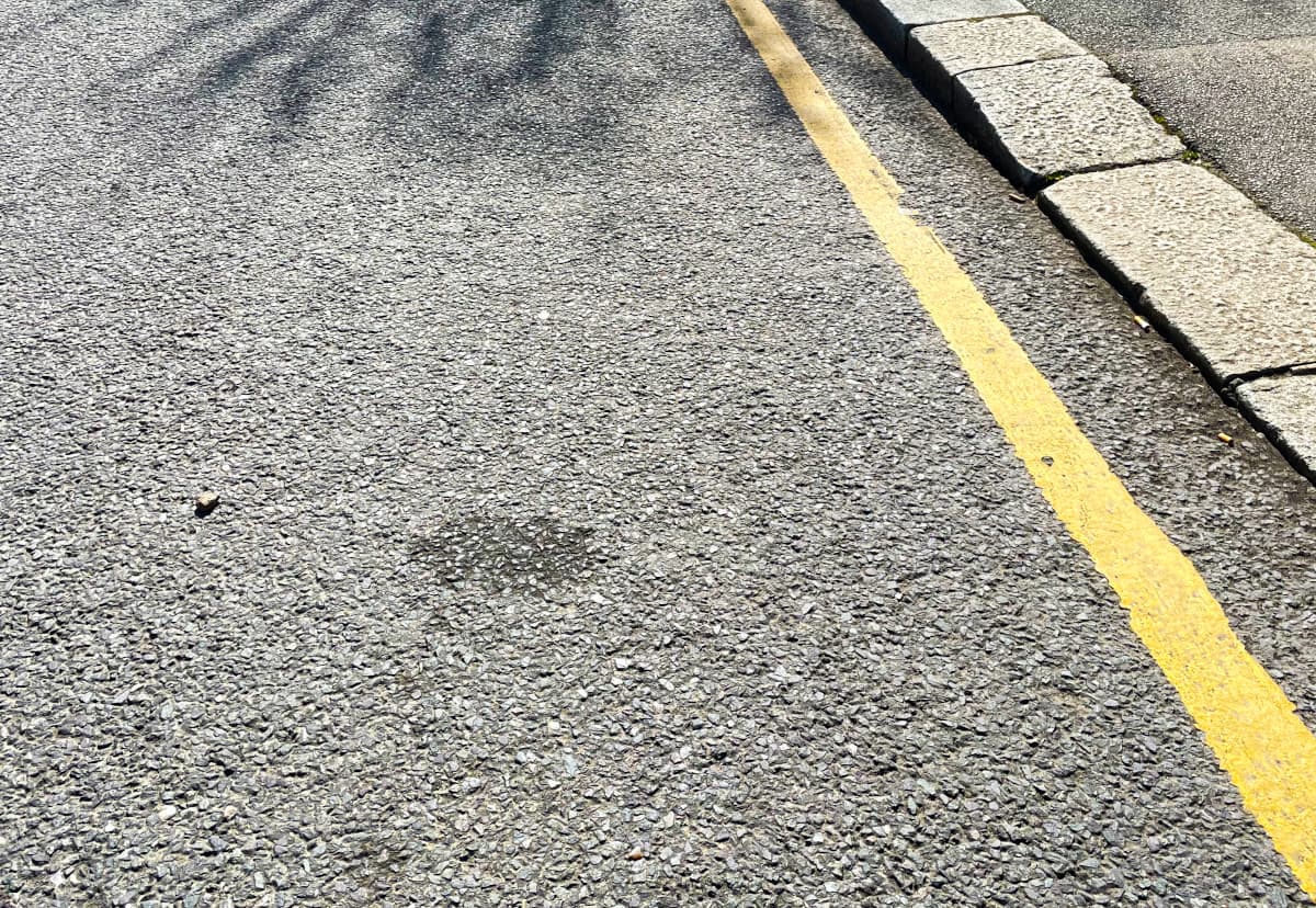 Yellow line road marking — do not park here